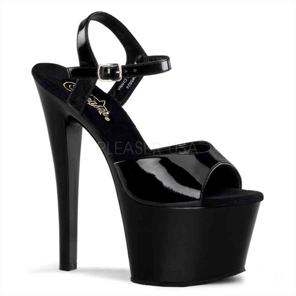 Pleaser - SKY309 Sandale à bride à la cheville, Pole dance chaussures - Chaussures de pole dance - Noir Product image